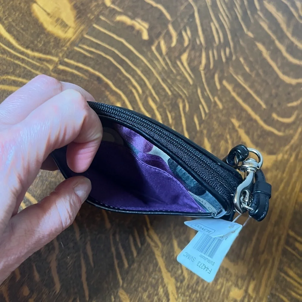 Coach Multicolor Op Art Satin Wristlet